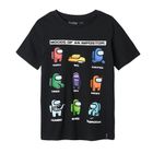 Cool Club, Tricou pentru baieti, negru, imprimeu Among Us
