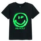 Cool Club, Tricou pentru baieti, negru, imprimeu SmileWorld