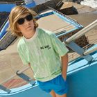 Cool Club, Tricou pentru baieti, oversize, alb-verde