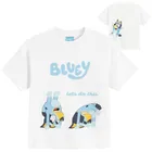 Cool Club, Tricou pentru copii, alb, imprimeu Bluey