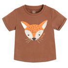 Cool Club, Tricou pentru copii, maro, imprimeu Cute fox