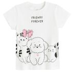 Cool Club, Tricou pentru fete, alb