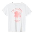 Cool Club, Tricou pentru fete, alb, imprimeu Los Angeles