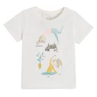 Cool Club, Tricou pentru fete, alb, imprimeu yoga
