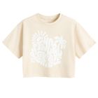 Cool Club, Tricou pentru fete, crop top, bej