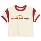 Cool Club, Tricou pentru fete, crop top, bej, imprimeu Hello Kitty and Friends