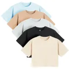 Cool Club, Tricou pentru fete, crop top, mix, set, 5 buc.