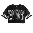 Cool Club, Tricou pentru fete, crop top, negru