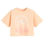 Cool Club, Tricou pentru fete, crop top, portocaliu