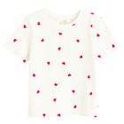 Cool Club, Tricou pentru fete, din tricot striat, alb