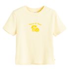 Cool Club, Tricou pentru fete, din tricot striat, galben