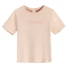 Cool Club, Tricou pentru fete, din tricot striat, portocaliu