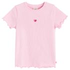 Cool Club, Tricou pentru fete, din tricot striat, roz