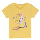 Cool Club, Tricou pentru fete, galben, imprimeu Best day everyday