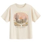 Cool Club, Tricou pentru fete, oversize, bej