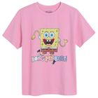 Cool Club, Tricou pentru fete, oversize, roz, imprimeu SpongeBob