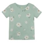 Cool Club, Tricou pentru fete, verde, imprimeu margarete