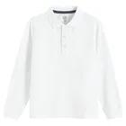 Cool Club, Tricou polo cu maneca lunga pentru baieti, alb