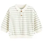 Cool Club, Tricou polo cu maneca lunga pentru baieti, ecru