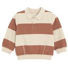 Cool Club, Tricou polo cu maneca lunga pentru baieti, maro
