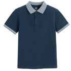Cool Club, Tricou polo cu maneca scurta pentru baieti, bleumarin