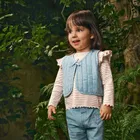 Cool Club, Vesta denim pentru fete, albastru