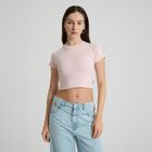 Crop top reiat cu adaos de modal NOWEAR