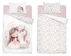 Detexpol, Unicorn, set lenjerie de pat single, din bumbac, 100-135 cm