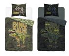 Dinosaur, set lenjerie de pat single fluo, 140-200 cm