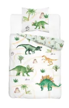 Dinozauri, set lenjerie de pat single, 140-200 cm