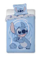 Disney, Stitch, set lenjerie de pat single, din bumbac, 160-200 cm