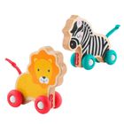 Fisher-Price, Push Along Animals, jucarie din lemn pentru bebelusii