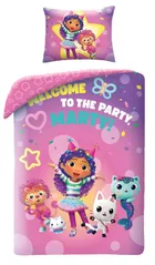 Gabby's Dollhouse, set lenjerie de pat single, 140-200 cm