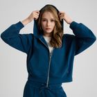 Hanorac cu fermoar si croiala crop NOWEAR