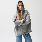 Hanorac gri cu croiala oversize NOWEAR