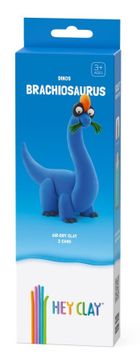 Hey Clay, Dinos, Brachiosaurus, set creativ, 3 cutii de plastilina