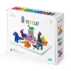 Hey Clay, Mega Dinos, set creativ, 18 cutii de plastilina