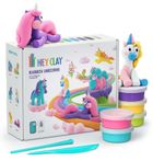 Hey Clay, Rainbow Unicorns, set creativ, 15 cutii de plastilina