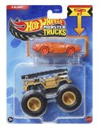 Hot Wheels, Monster Trucks, 5 Alarm + masina Hot Wheels, scara 1:64, JCG37