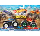 Hot Wheels, Monster Trucks, Demolition Doubles, Bigfoot vs Snake Bite, set cu 2 masinute
