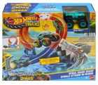 Hot Wheels, Monster Trucks, Spiral Shark Smash, set de joaca cu masina