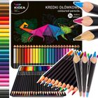 Kidea, creioane colorate triunghiular intr-o cutie metalica, 24 culori