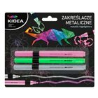 Kidea, marker evidentiator, metalic, 3 buc.