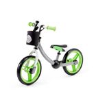 Kinderkraft, 2Way Next, bicicleta fara pedale cu accesorii, verde-gri