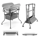 Kinderkraft, Bubbly, cada cu masa de infasat pe cadru, gri