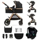 Kinderkraft, Esme, carucior multifunctional 3in1, Pure Black