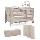Kinderkraft, Joy 2, patut de volaj cu accesorii, 3in1, Beige