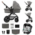 Kinderkraft, Moov 2 Air, carucior multifunctional, 3w1, Light Grey