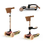 Kinderkraft, RAKET UP, trotineta LED cu 3 roti cu sezut, 2in1, Beige