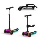 Kinderkraft, RAKET UP, trotineta LED cu 3 roti cu sezut, 2in1, Black